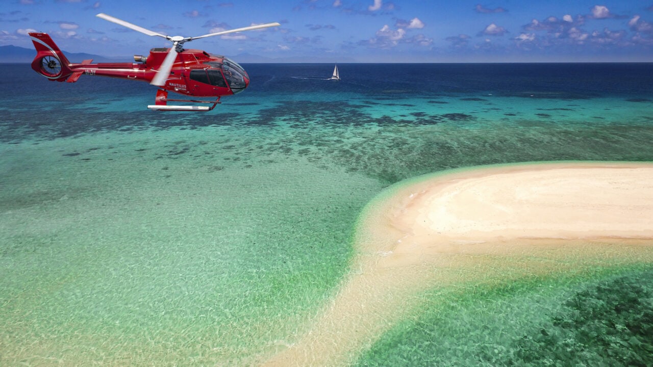 Sailaway Mackay Coral Cay with Nautilus Heli